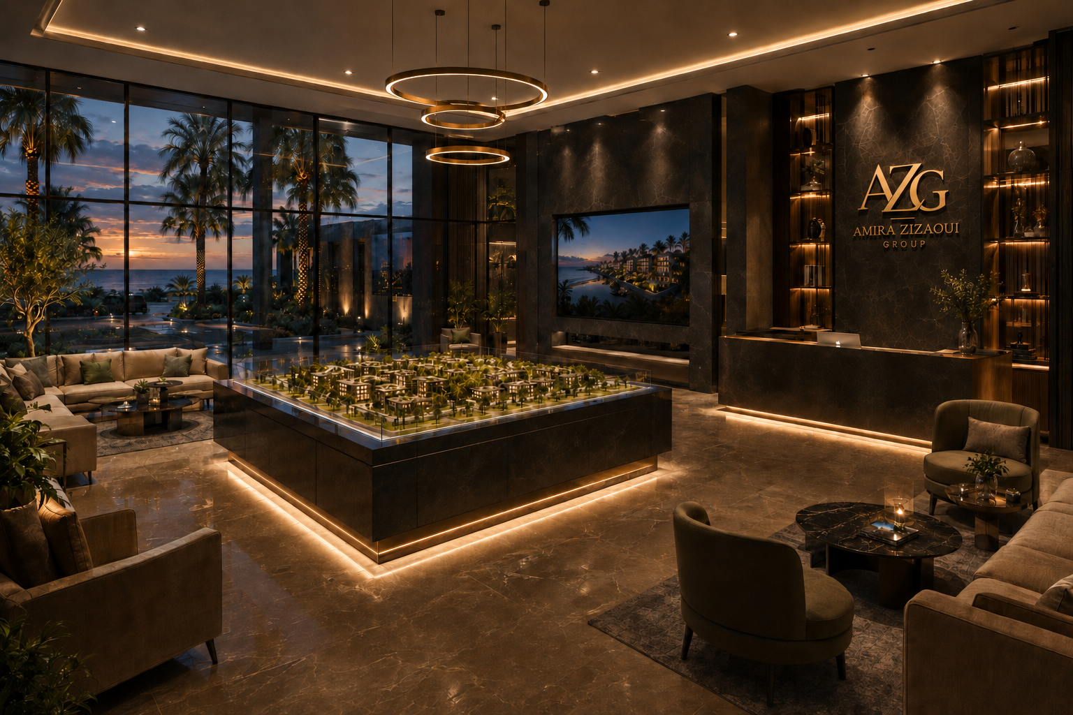 AZG interieur met architecturale maquette